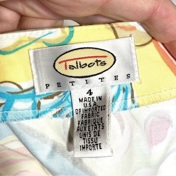 Talbots Pastel Print Skirt - Picture 4 of 5